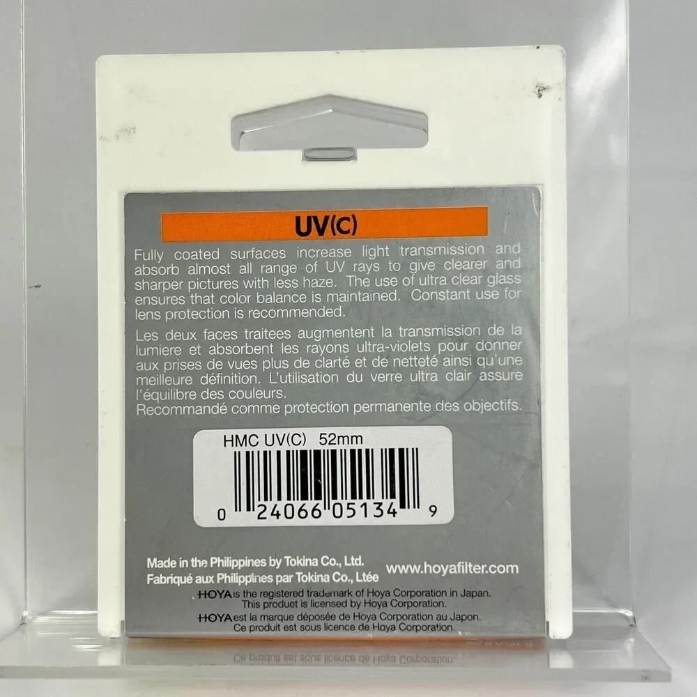 Hoya 52mm UV-0 Ultraviolet Protection Filter - Made in Japan